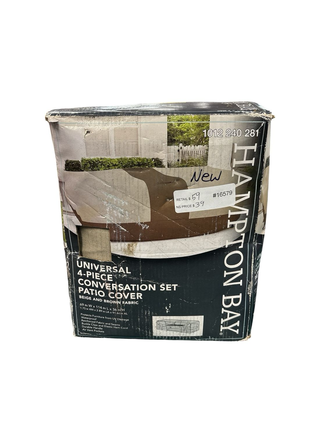Hampton Bay Chat Set Outdoor Patio Cover 136731-C