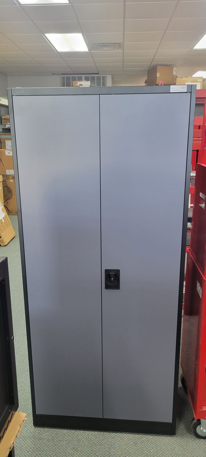 71" Metal Cabinet with 4 Adjustable Shelves, Garage Storage Cabinets with Locking Doors