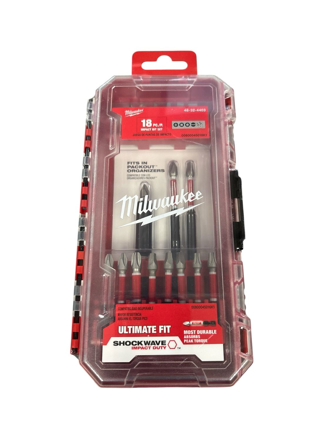 Milwaukee SHOCKWAVE Impact Duty Alloy Steel Screw Driver Bit Set (18-Piece) 48-32-4403