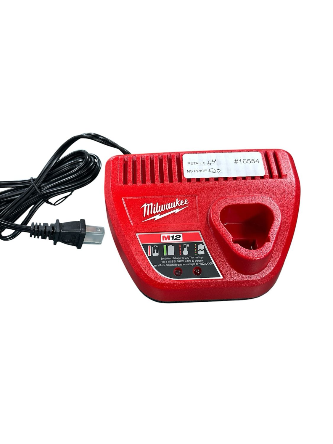 Milwaukee M12 12-Volt Lithium-Ion Battery Charger 48-59-2401       .