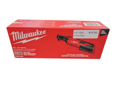 Milwaukee M12 12V Lithium-Ion Cordless 3/8 in. Ratchet (Tool-Only) 2457-20   .