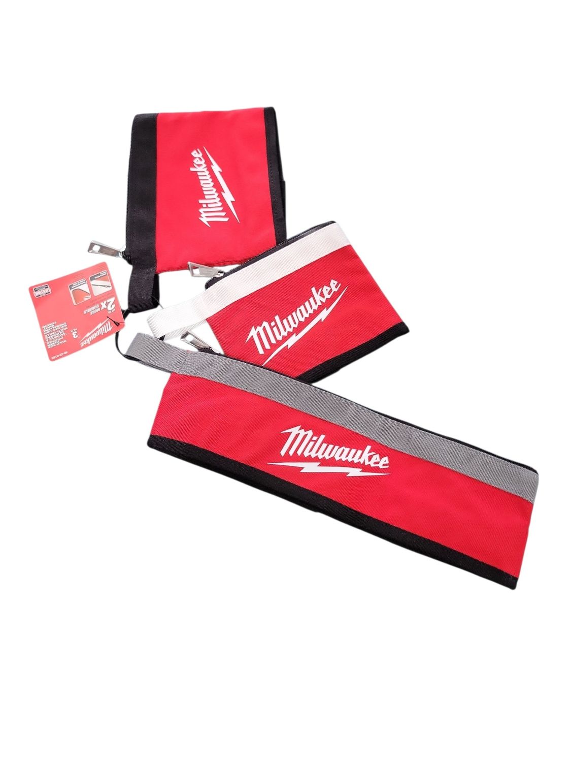 Milwaukee 14 in., 8 in. and 6 in. Multi-Size Zipper Tool Bags in Red (3-Pack) 48-22-8183