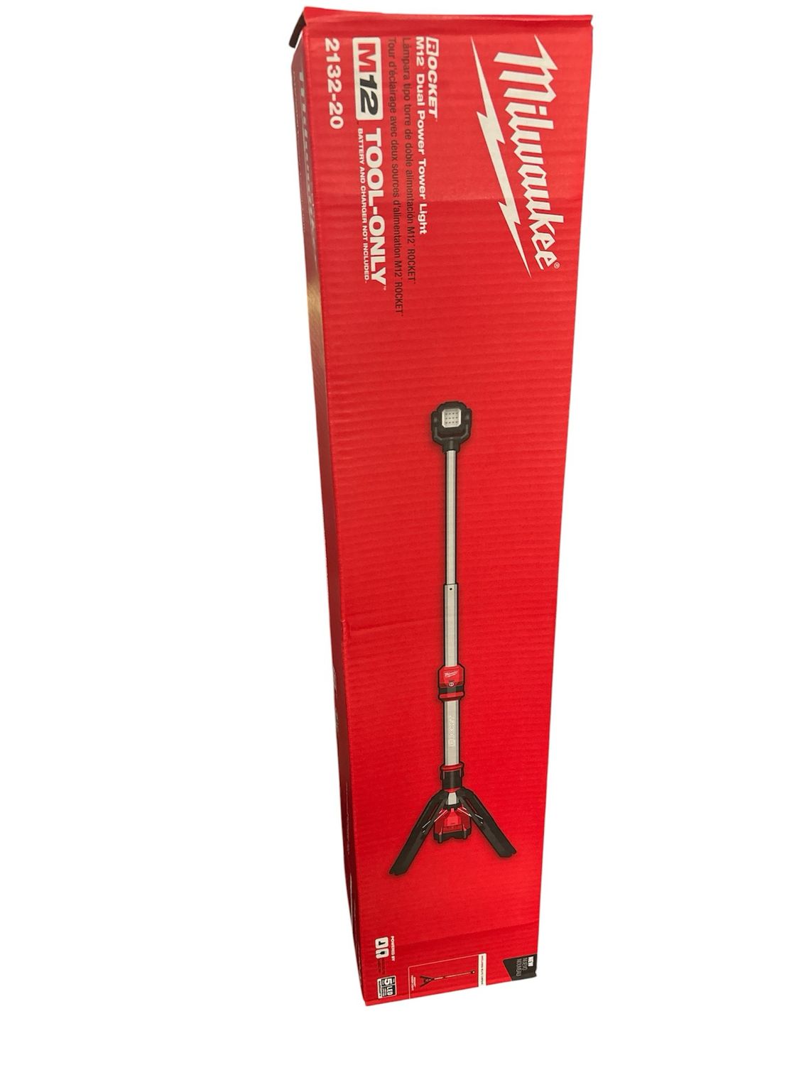 Milwaukee M12 12-Volt Lithium-Ion Cordless 1400 Lumen ROCKET LED Stand Work Light (Tool-Only) 2132-20 .