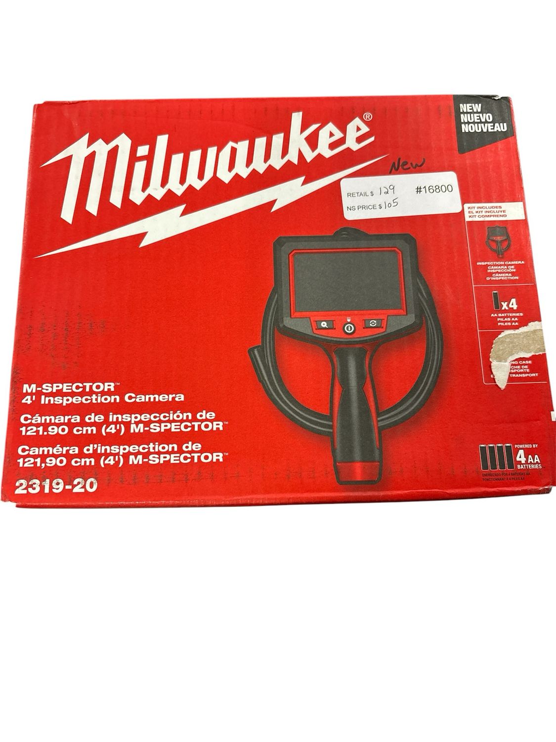 Milwaukee M- Spector 4 ft. Inspection Sewer Camera Scope 2319-20