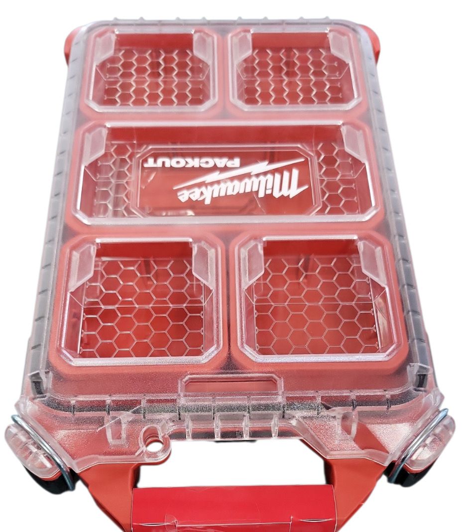 Milwaukee PACKOUT 5-Compartment Low-Profile Compact Small Parts Organizer 48-22-8436    .