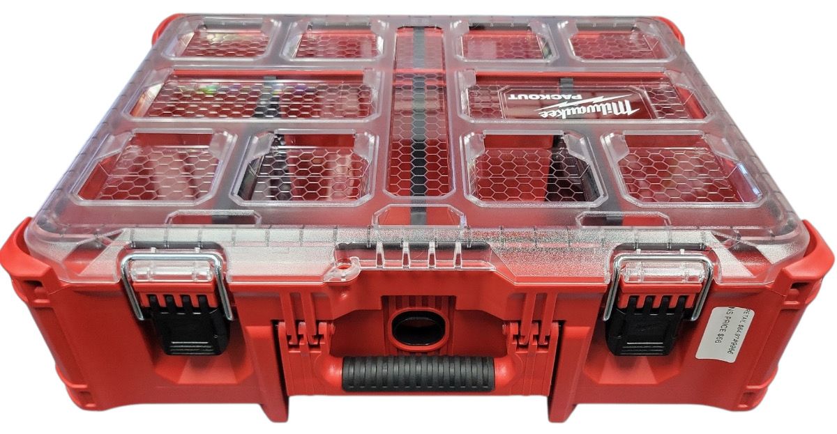 Milwaukee PACKOUT 20 in. Deep Small Parts Organizer with 6 Compartments and Quick Adjust Dividers 48-22-8432  .