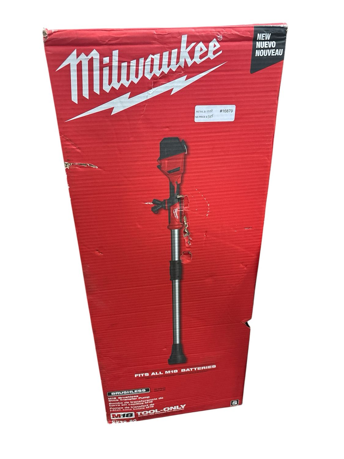 Milwaukee M18 18-Volt Lithium-Ion Cordless Brushless Stick Transfer Pump 2940-20