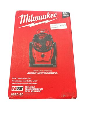 Milwaukee M12 12-Volt Lithium-Ion Cordless Jobsite Fan (Tool-Only) 0820-20
