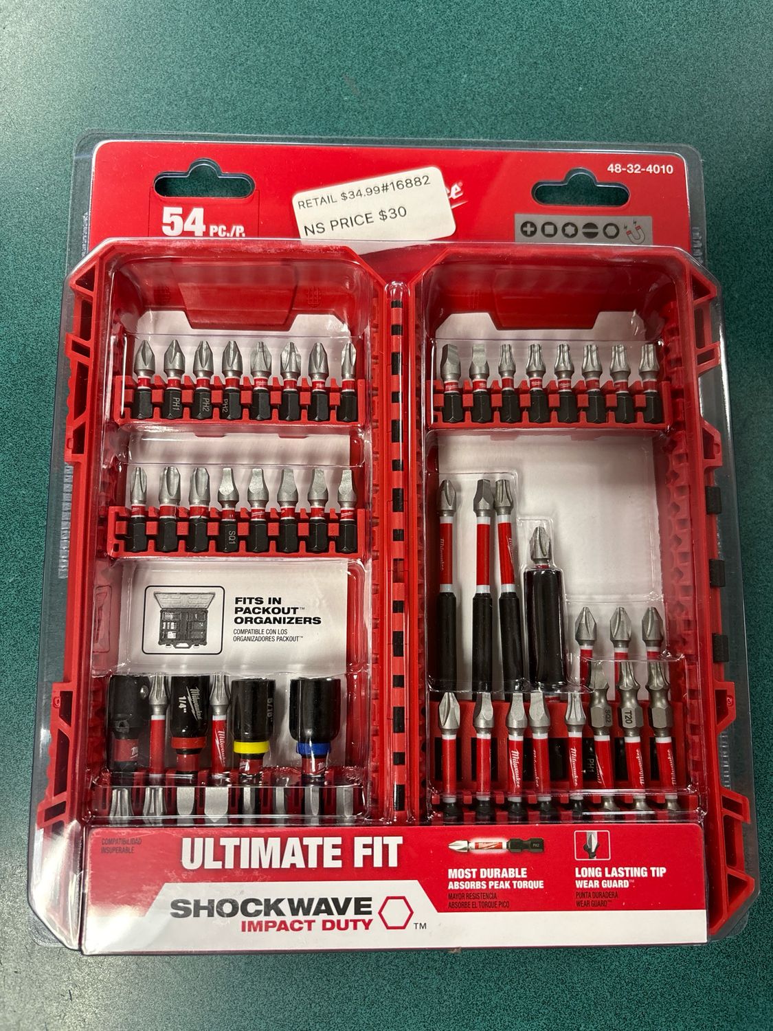 Milwaukee SHOCKWAVE Impact-Duty Alloy Steel Screw Driver Bit Set (54-Piece) 48-32-4010