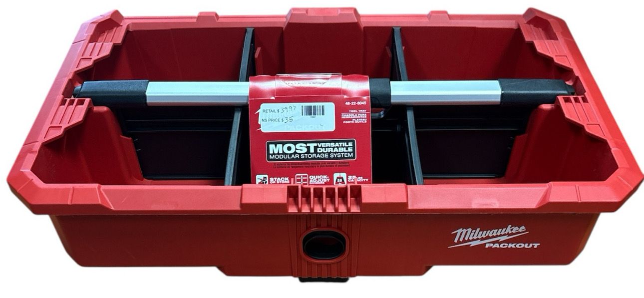 Milwaukee PACKOUT Tool Tray with Quick Adjust Dividers 48-22-8045 .