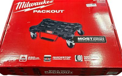 Milwaukee PACKOUT Dolly 24 in. x 18 in. Black Multi-Purpose Utility Tool Cart 48-22-8410  .