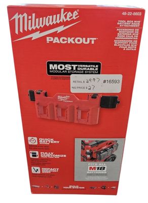 Milwaukee PACKOUT M18 Battery Tool Box Rack Attachment 48-22-8603 .