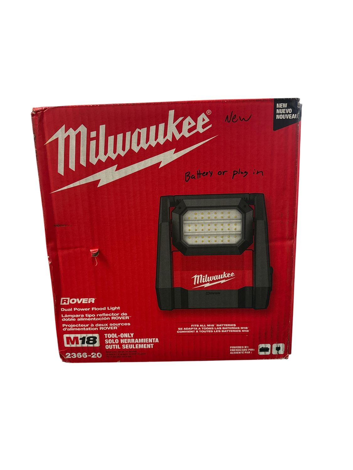 Milwaukee M18 GEN-2 18-Volt Lithium-Ion Cordless 4000 Lumens ROVER LED AC/DC Flood Light (Tool-Only) 2366-20