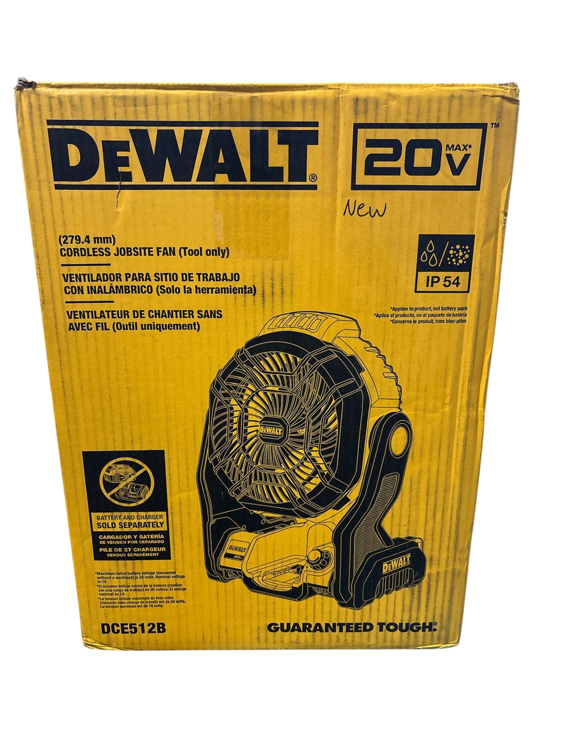 DEWALT 20V MAX Jobsite Fan (Tool Only) DCE512B .