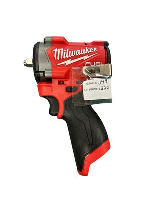 Milwaukee M12 FUEL 12V Lithium-Ion Brushless Cordless Stubby 3/8 in. Impact Wrench (Tool-Only) 2562-20  .