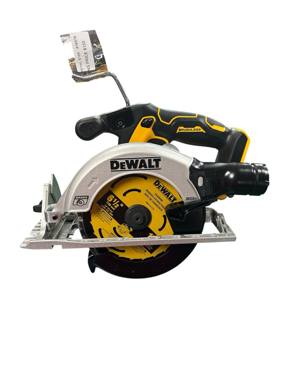 DEWALT 20V MAX Cordless Brushless 6-1/2 in. Sidewinder Style Circular Saw (Tool Only) DCS565B . .