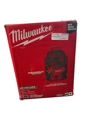 Milwaukee M18 18-Volt Lithium-Ion Brushless Cordless PACKOUT Jobsite Fan (Tool-Only) 0818-20 .