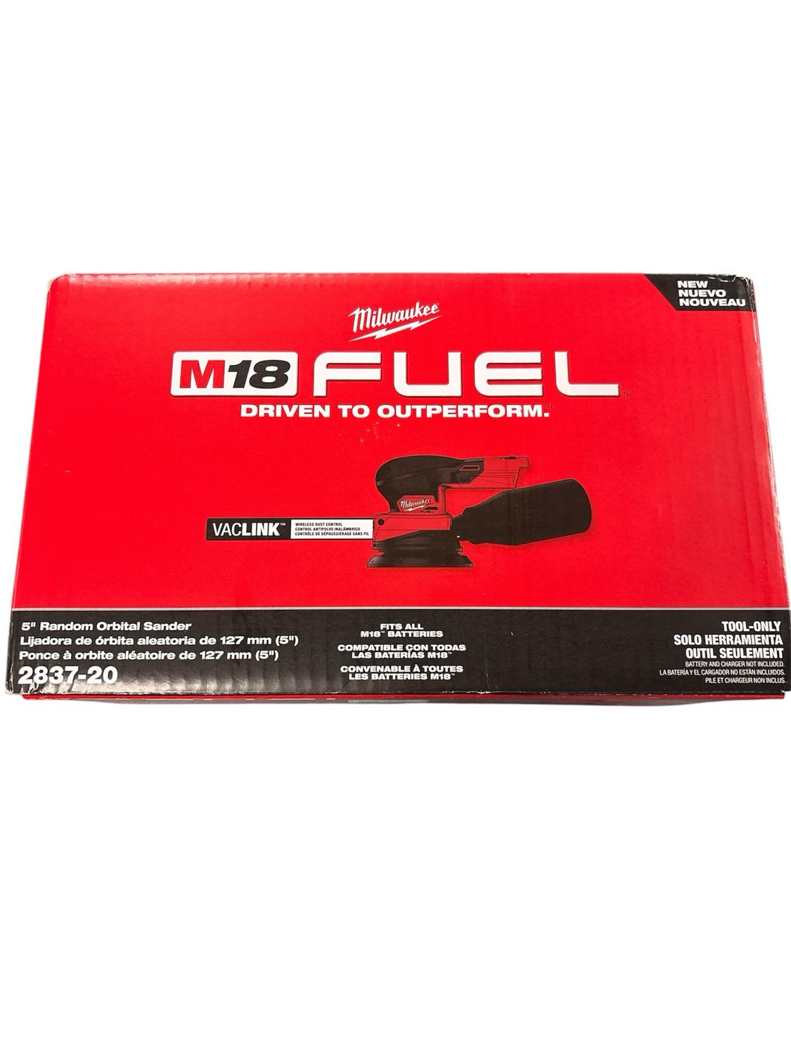 Milwaukee M18 18V Lithium-Ion Brushless Cordless FUEL 5 in. Random Orbit Sander (Tool-Only) 2837-20
