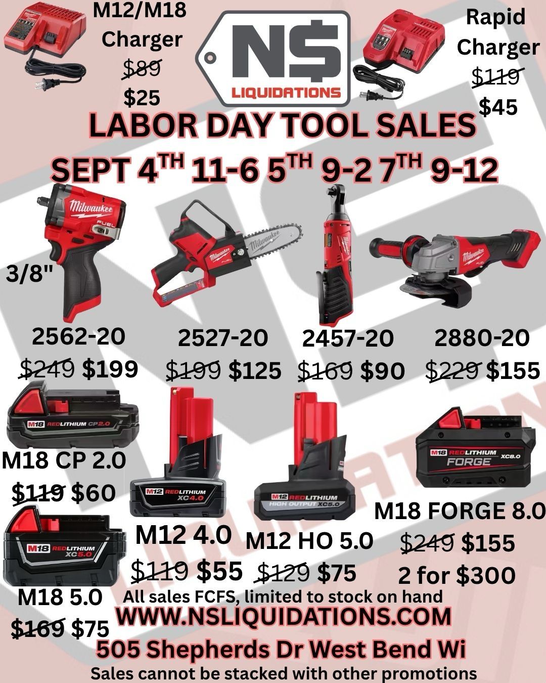 LABOR DAY MILWAUKEE SALES