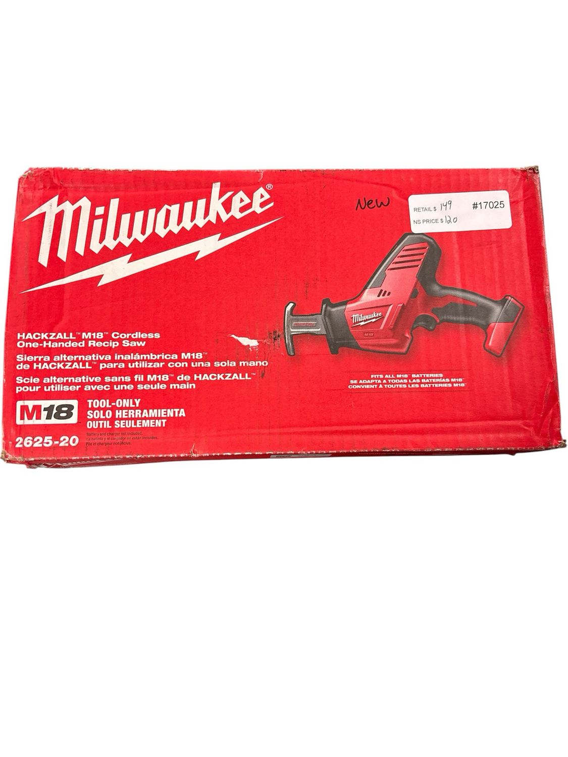 Milwaukee M18 18V Lithium-Ion Cordless HACKZALL Reciprocating Saw (Tool-Only) 2625-20 .