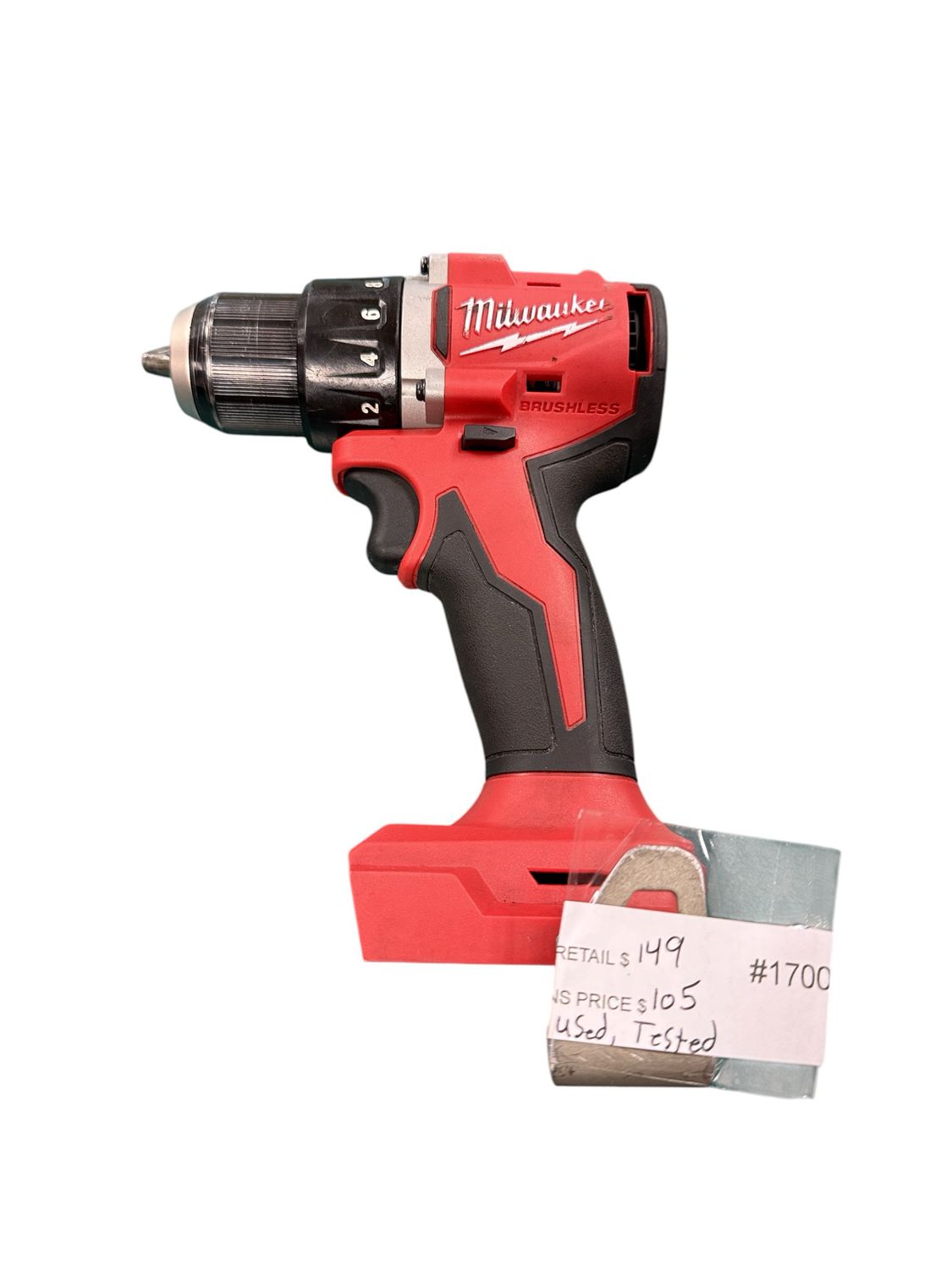 Milwaukee M18 18V Lithium-Ion Brushless Cordless 1/2 in. Compact Drill/Driver (Tool-Only) 3601-20 USED