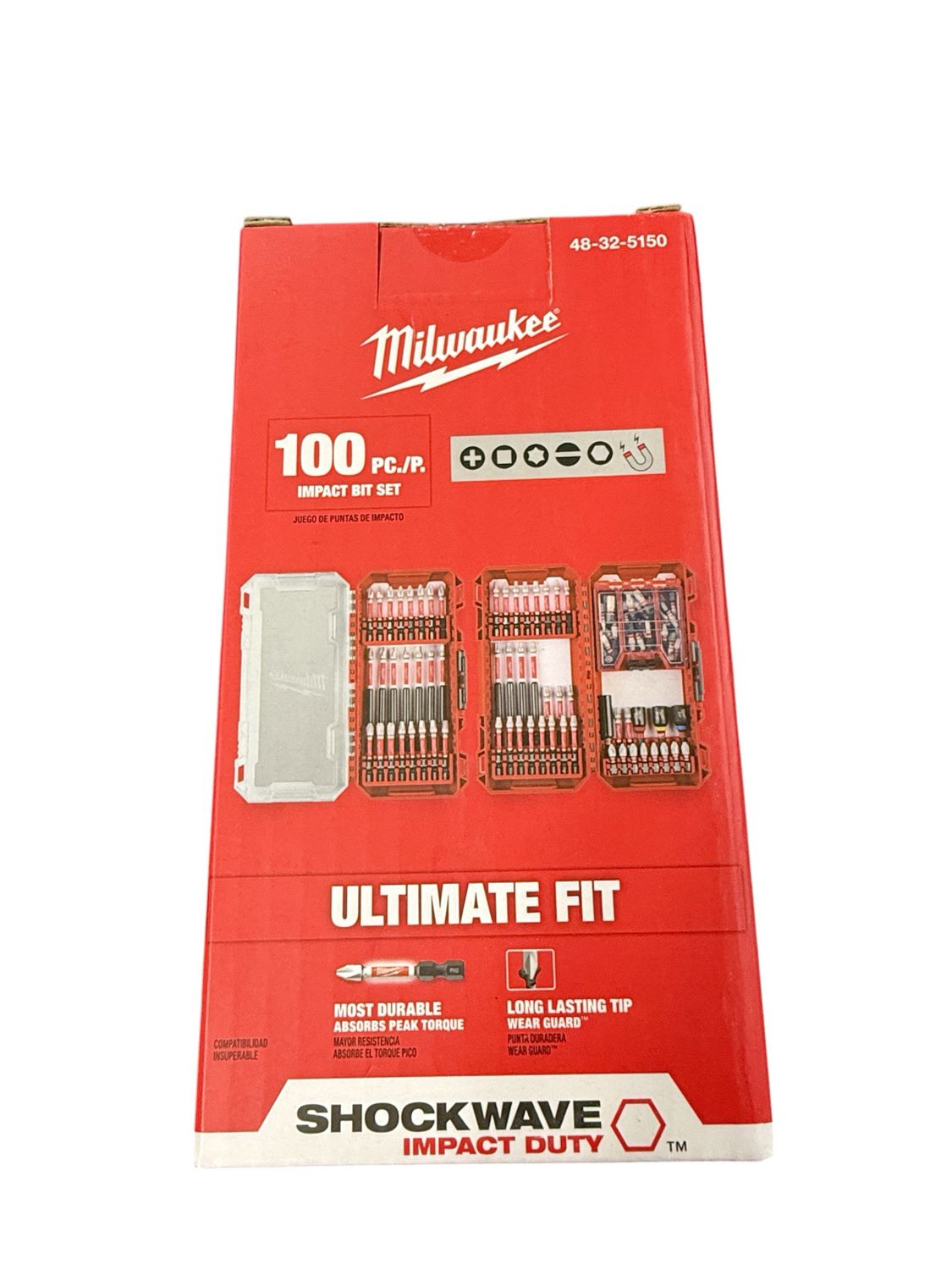 Milwaukee SHOCKWAVE Impact-Duty Alloy Steel Screw Driver Bit Set (100-Piece) 48-32-5150