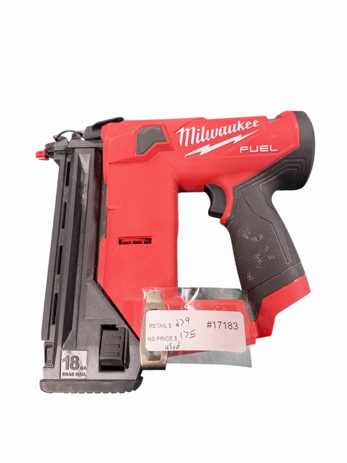 USED Milwaukee M12 FUEL 12-Volt Lithium-Ion Brushless Cordless 18-Gauge 1-1/2 in. Compact Brad Nailer (Tool Only) 2541-20