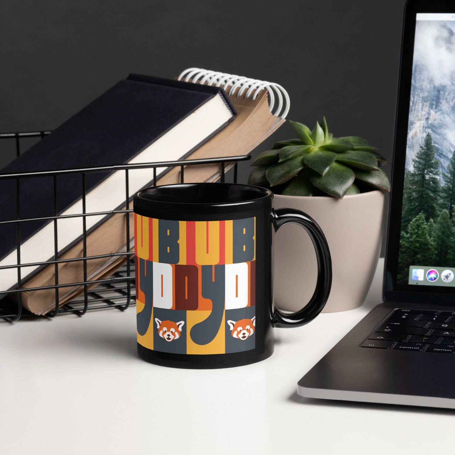 Buddy - Black Glossy Mug