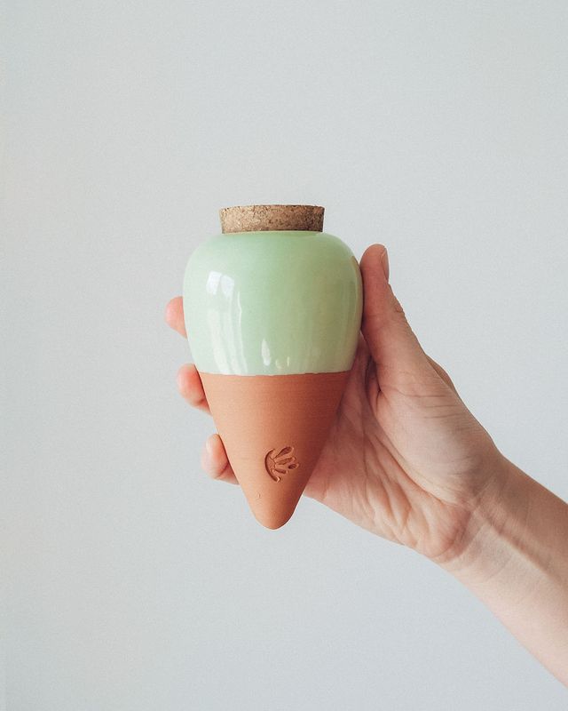 Olla Terracotta  Pastel Green