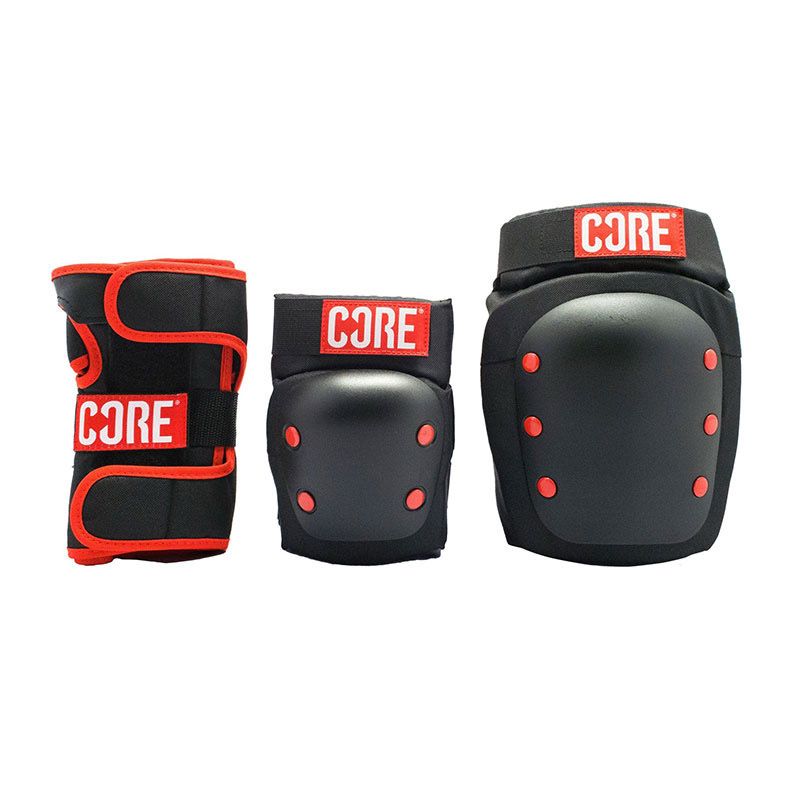 Core Skate pads apsaugų rinkinys. Juoda-raudona