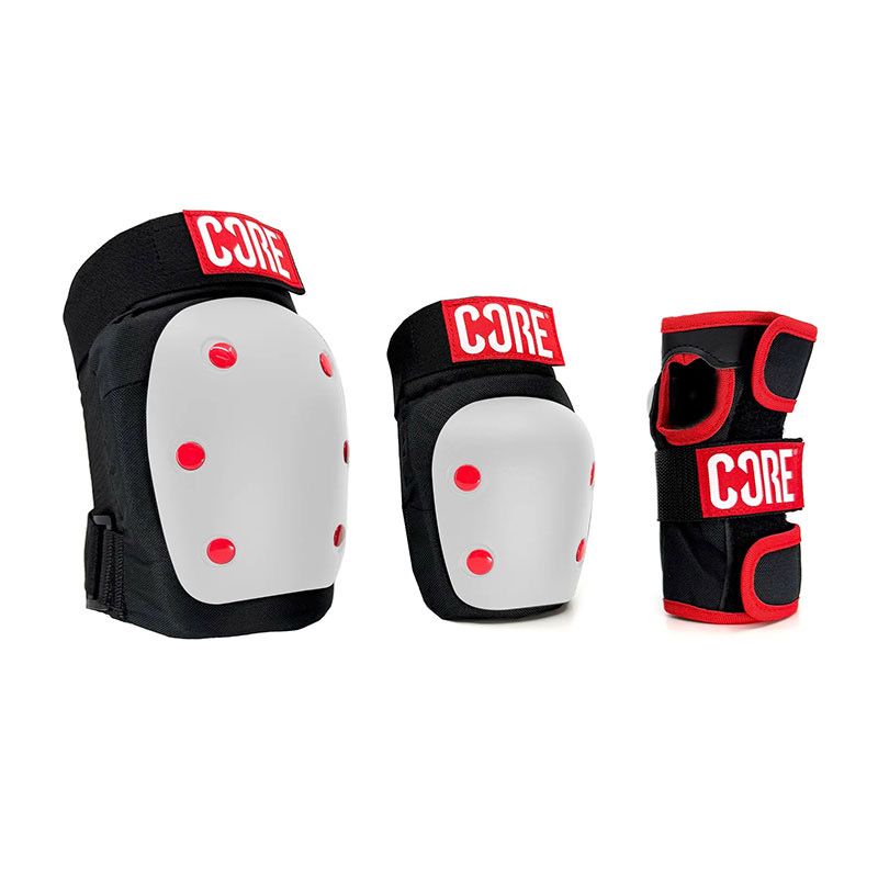 Core Skate pads apsaugų rinkinys. Juoda-raudona