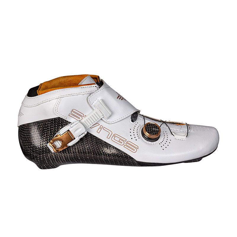 Swings Mk I white/gold speed skate boots