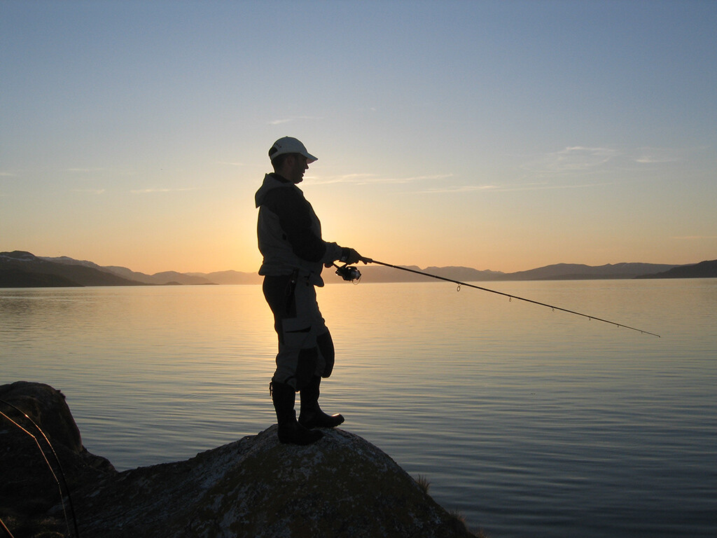 Sea fishing from land