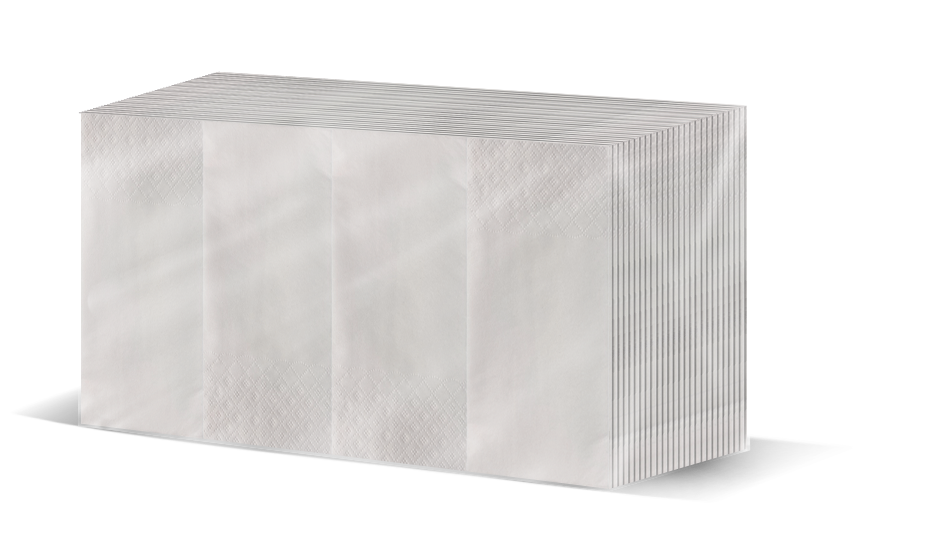 Napkin 33*33 folding 1/8  white, 100% cellulose