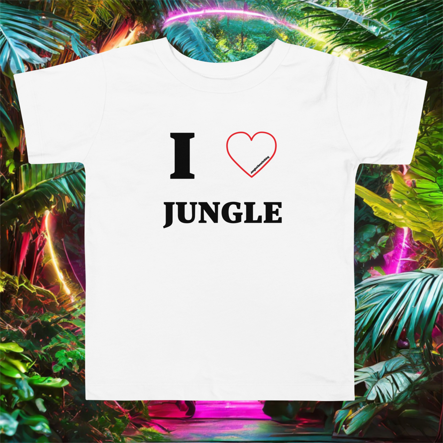 I Love Jungle - Toddler Short Sleeve Tee - White