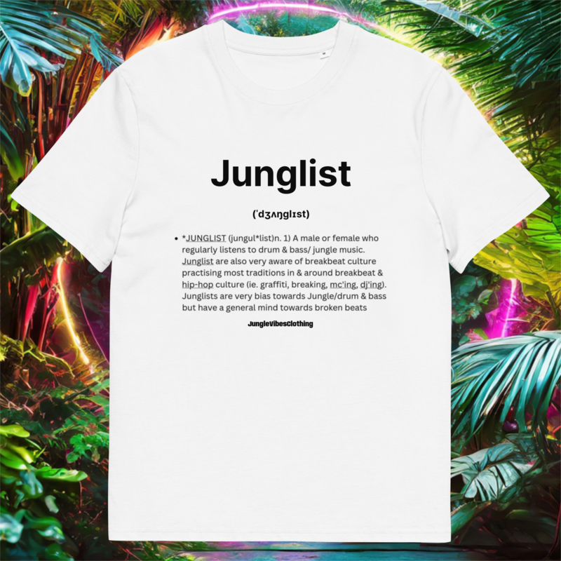 Junglist Definition - Unisex organic cotton t-shirt - White