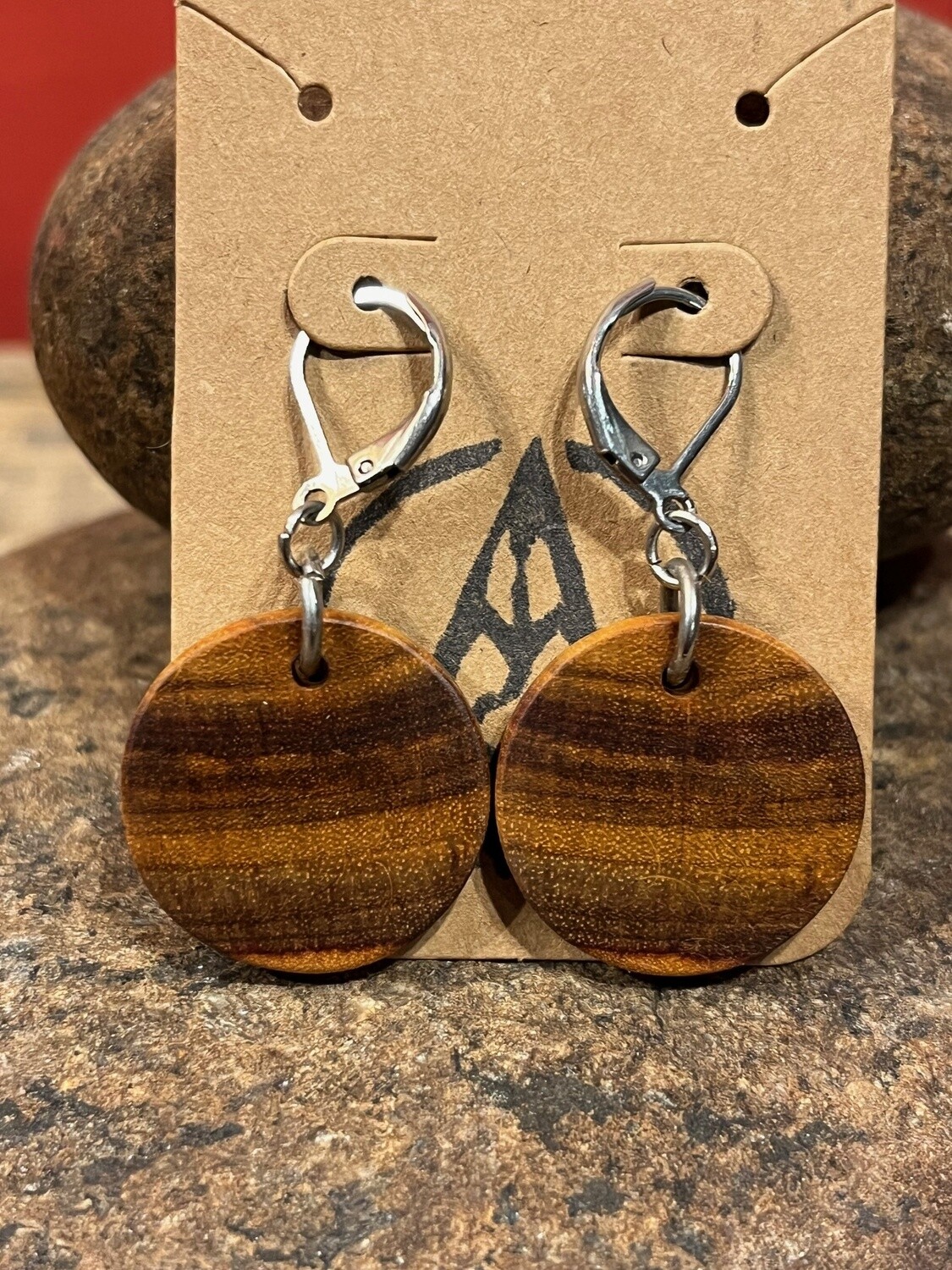 Boucles d&#39;oreilles Canary wood