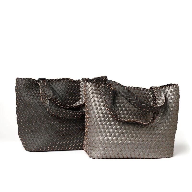 Ilse Jacobsen Tote Bag Bag08 S24, Color: Black Gun Metal, Size: O/S