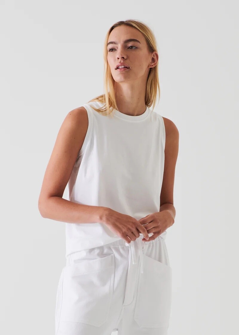 Patrick Assaraf Boyfriend Fit Tank W959C15N S24