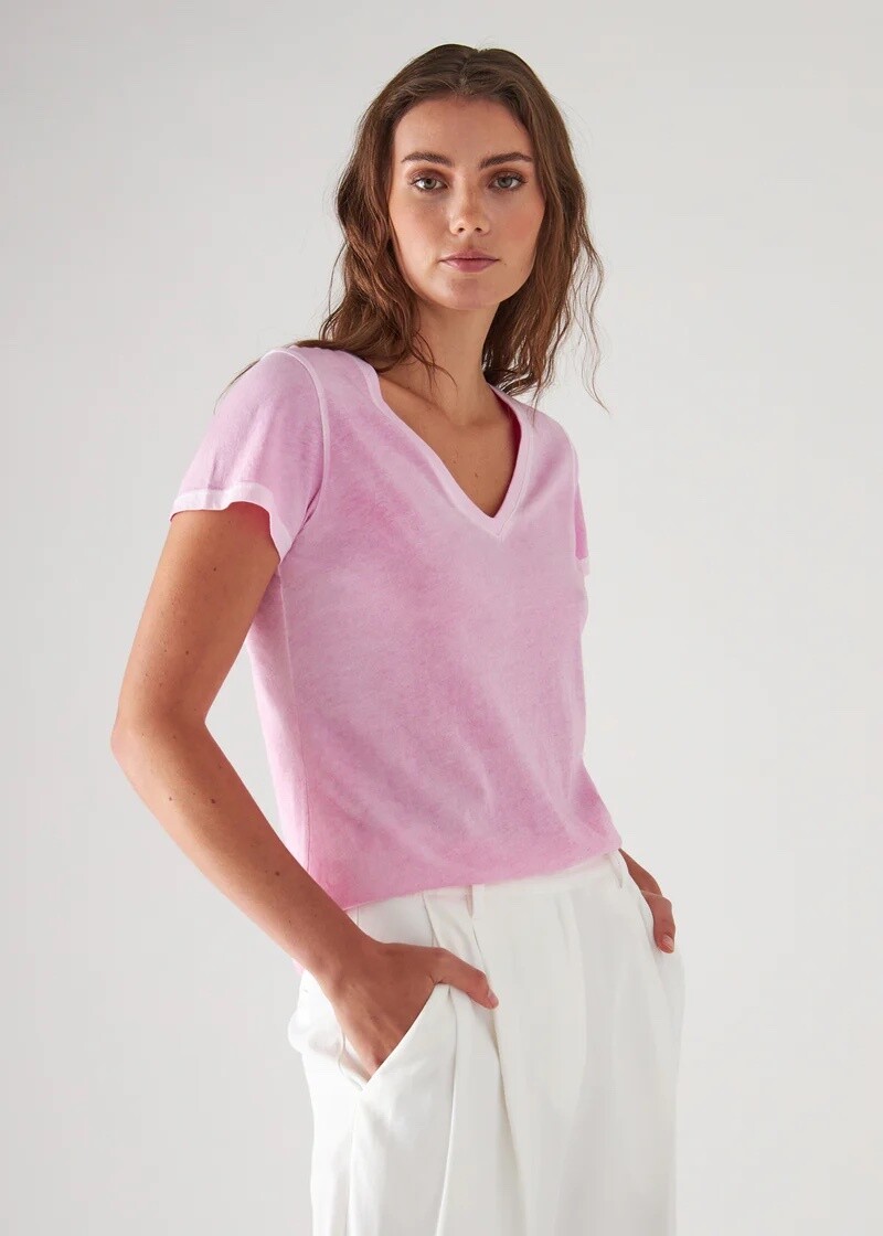 Patrick Assaraf Pima Spray V-Neck W92V21X S24