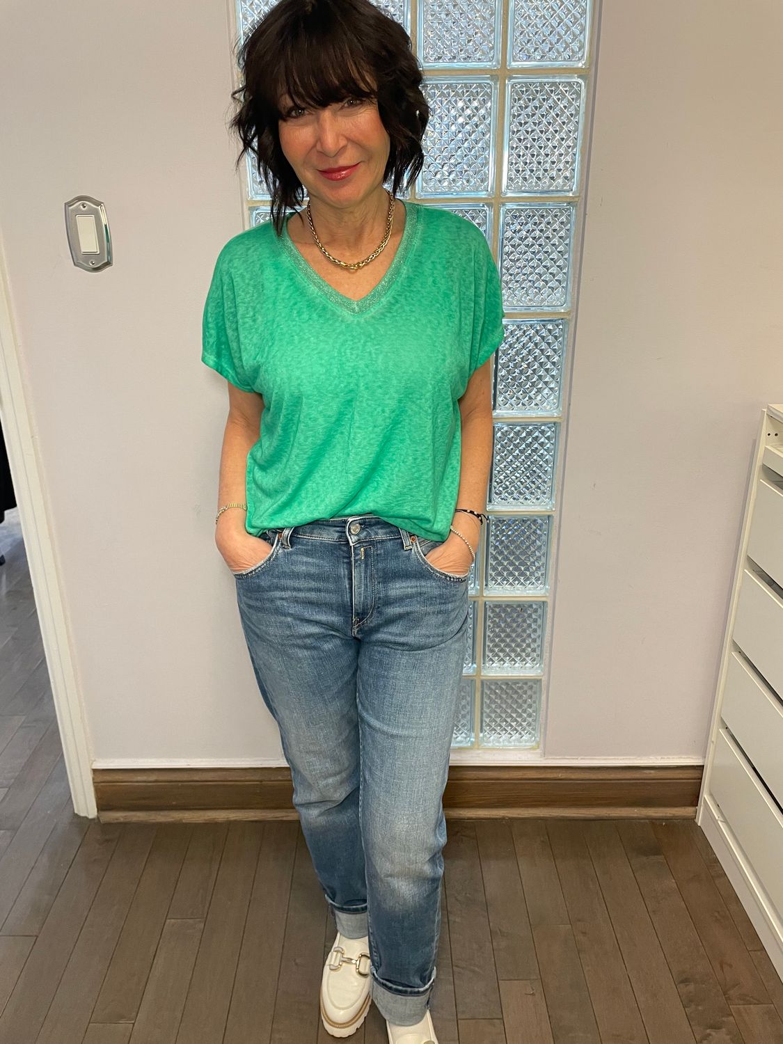 Elissia Relaxed Tee EL810761 S24, Color: Green, Size: S