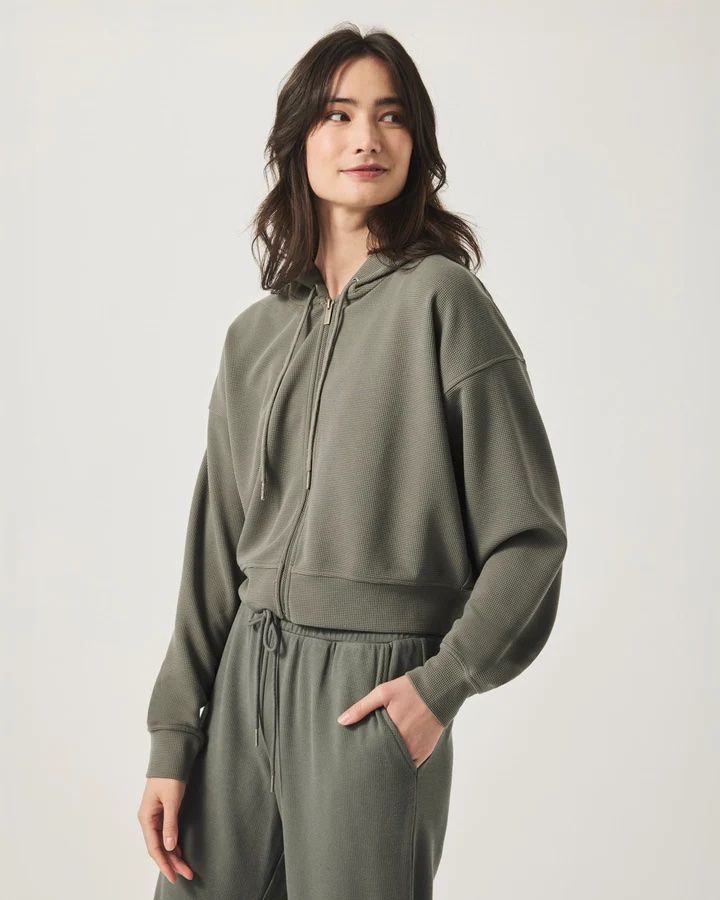 Splendid Waffle Scuba Zip Up  RS5K720SE S25
