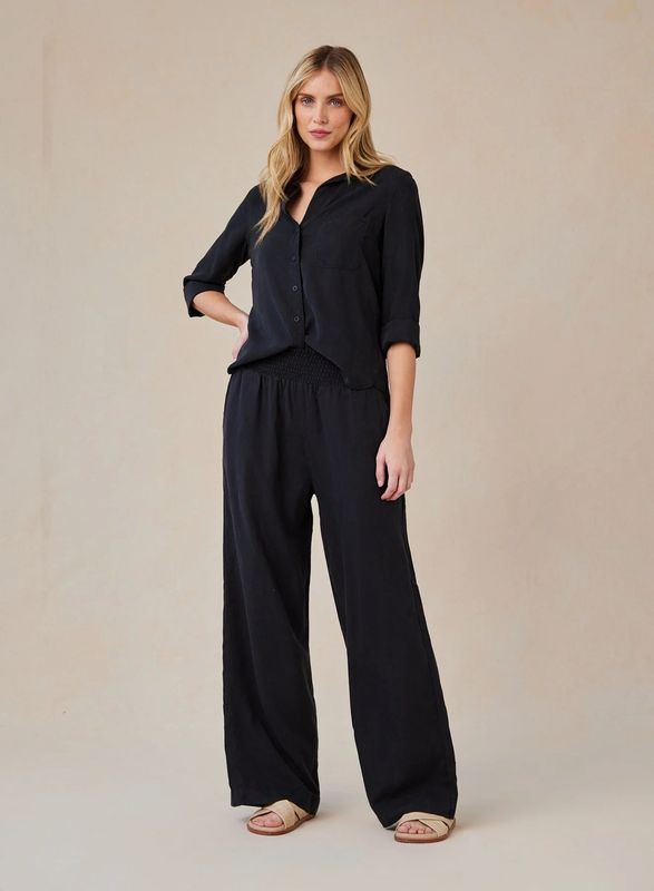 Bella Dahl Smocked Waist Wide Leg B3051-654-303