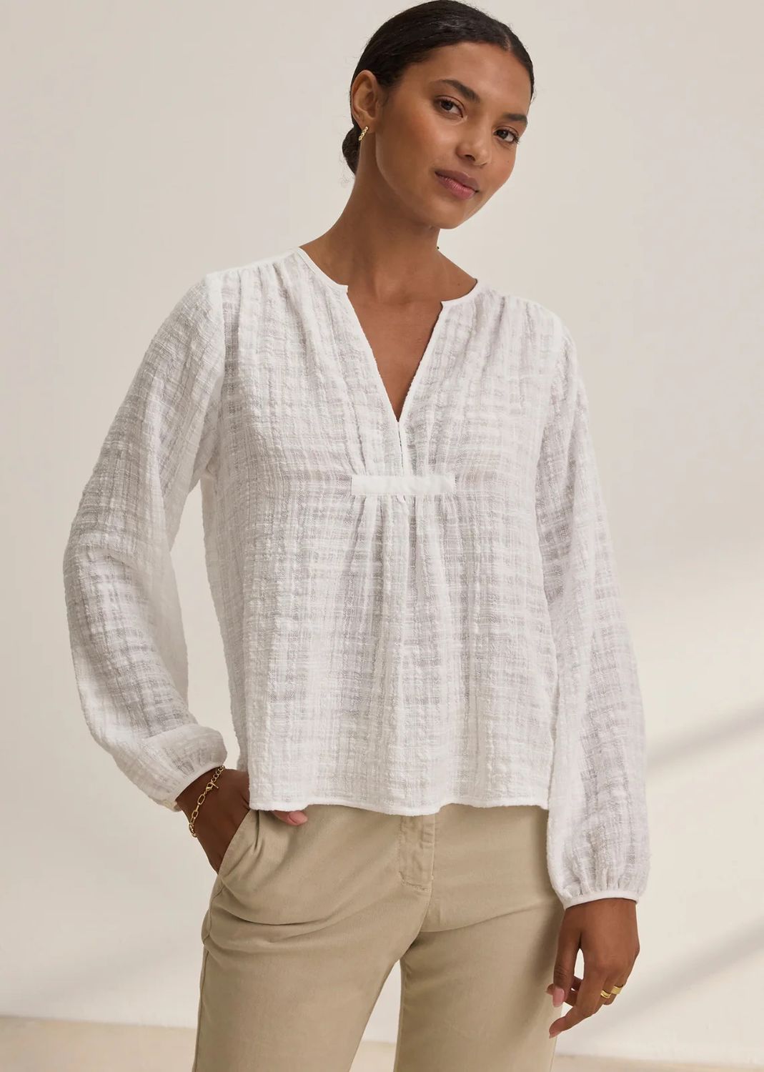 Velvet Textured Gauze Top KORA07 S25
