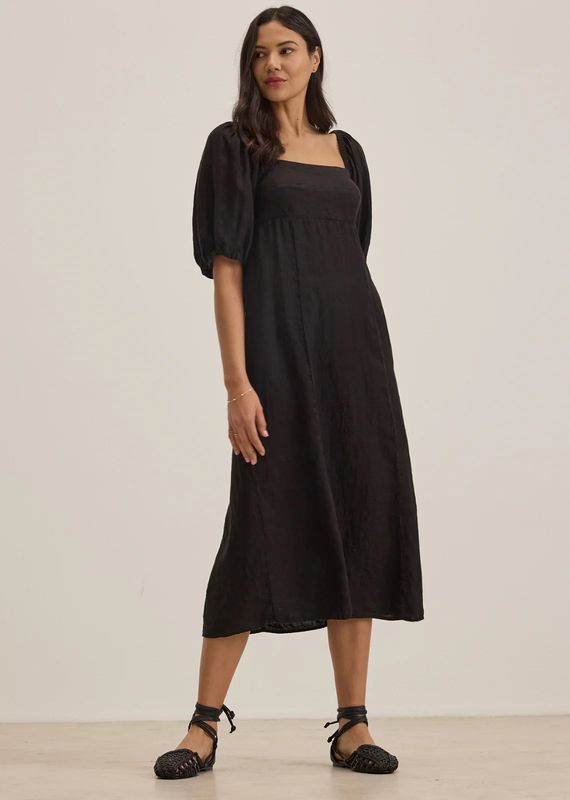 Velvet Woven Linen Dress BROOKE07 S25
