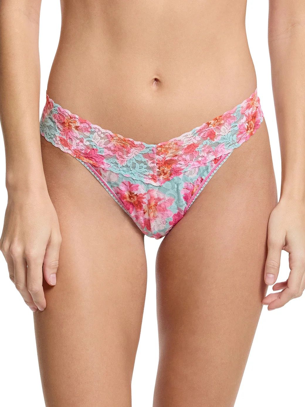 Hanky Panky Original Rise Thong Print, Color: First Bloom, Size: O/S