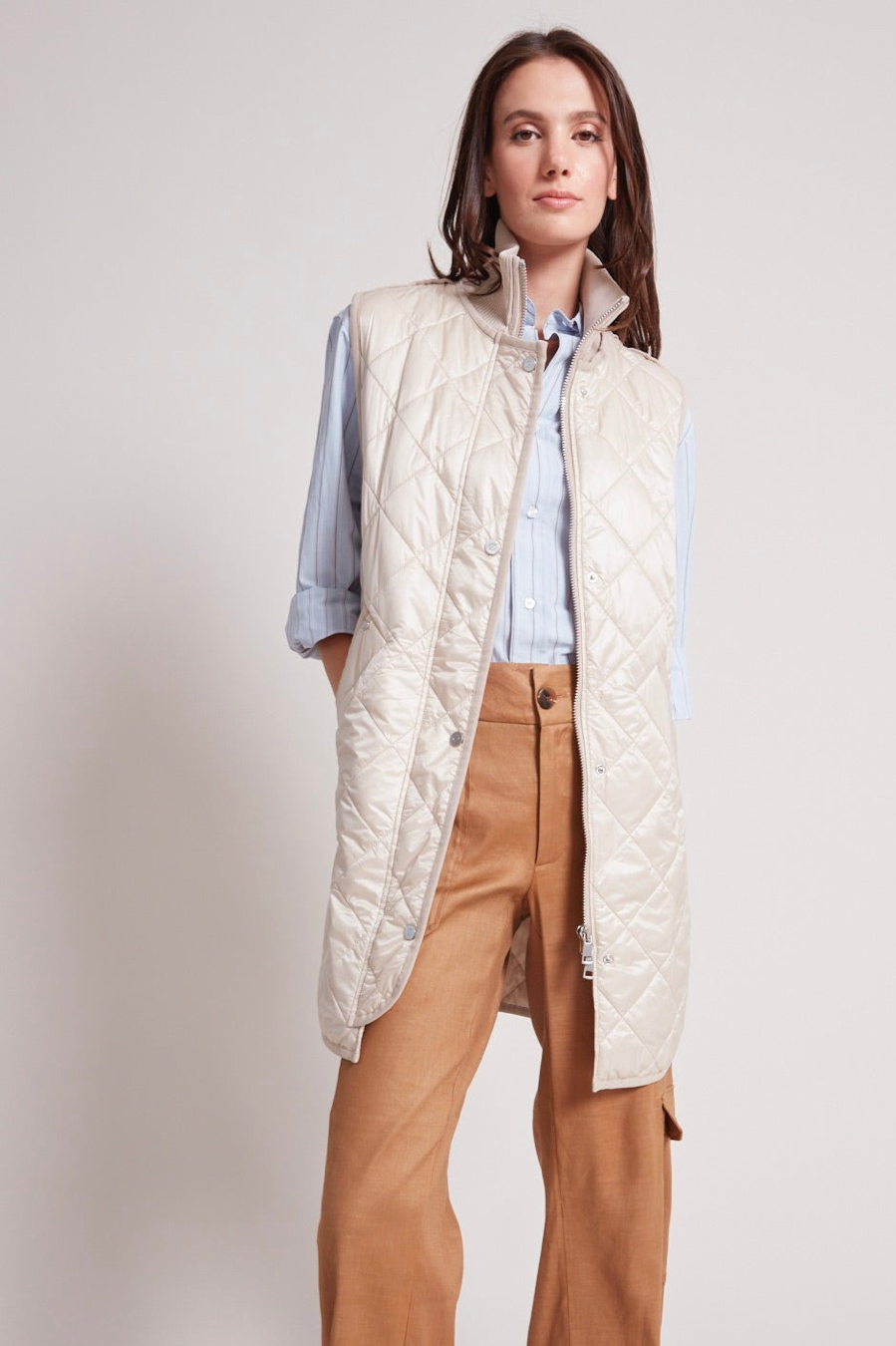 Adroit Destiny Quilted Long Vest 8427 S25