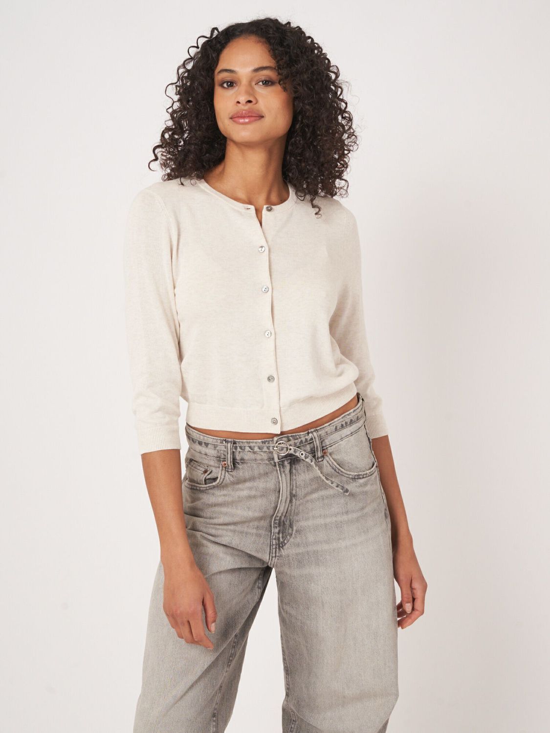 Repeat Cardigan 400605 S25, Color: White, Size: 36