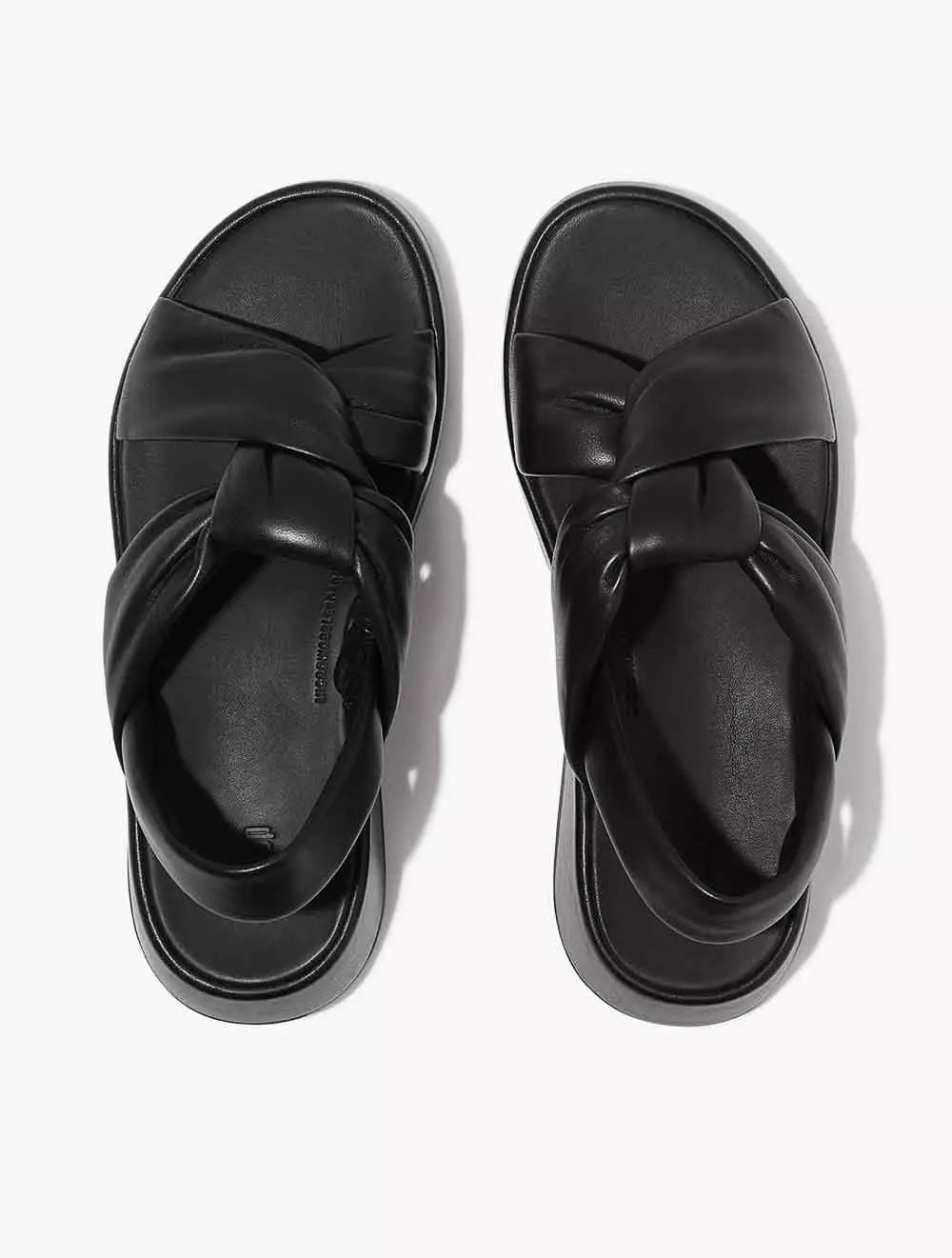 FitFlop Knot Soft Leather S25, Color: Black, Size: 6