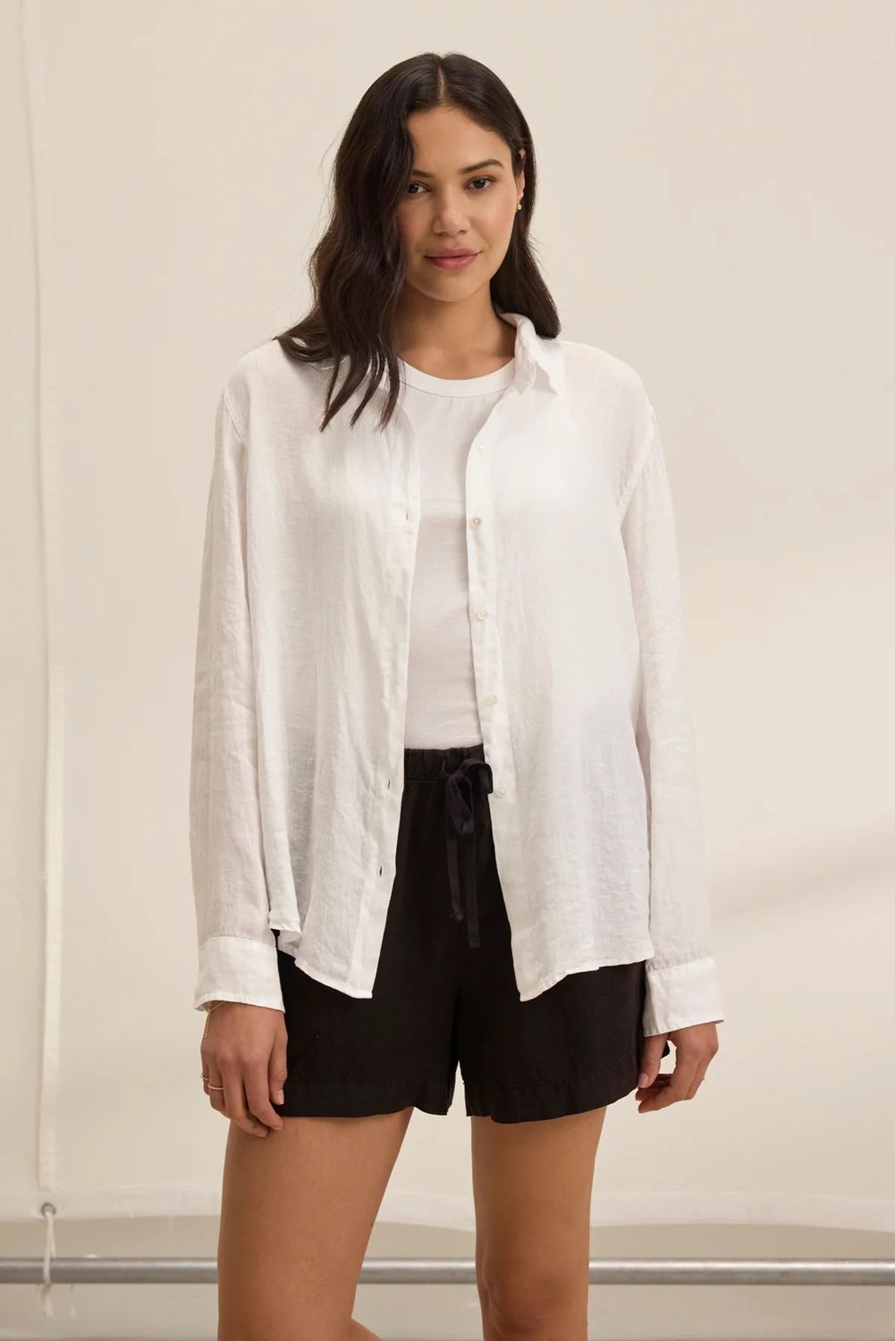 Velvet Cleo Wade Woven Linen Button Down SISI07 S25